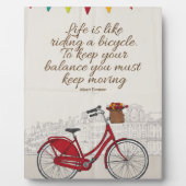 人生は自転車に乗るようなものだ フォトプラーク (正面)