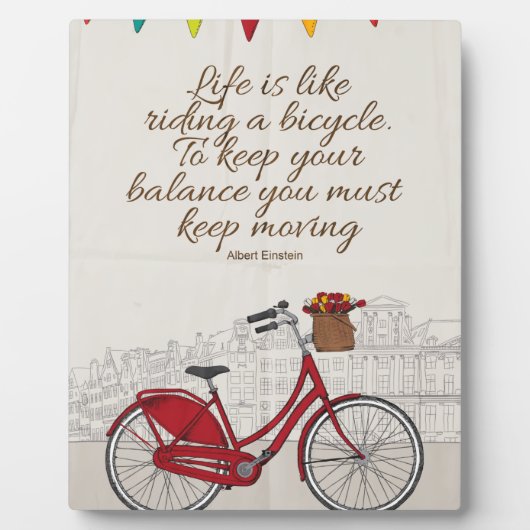 人生は自転車に乗るようなものだ フォトプラーク (正面)