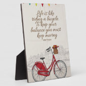 人生は自転車に乗るようなものだ フォトプラーク (側面)