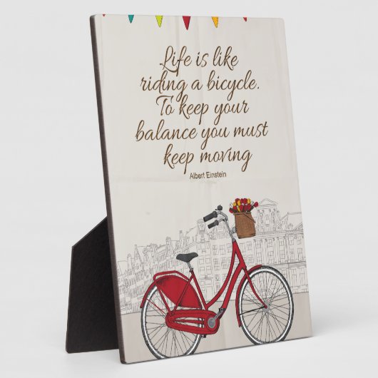 人生は自転車に乗るようなものだ フォトプラーク (側面)