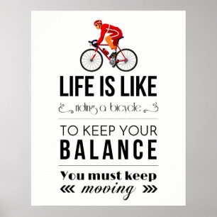 人生は自転車に乗るようなものだ ポスター