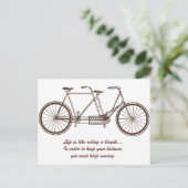 「人生は自転車に乗るようなものだ…」 案内ポストカード (スタンド正面)