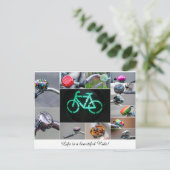 人生は自転車に乗る美しい乗り物！ ポストカード (スタンド正面)