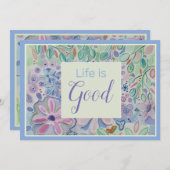 人生は良いあなたは美しい肯定カード ノートカード (正面/裏面)