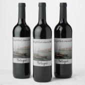 人生は良いがワインは良い。ザポルト実在ガル ワインラベル (ボトル)