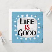 人生は良いグリーティングカード カード (正面/裏面インサイチュ)