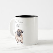 人生は良いプグ ツートーンマグカップ (正面左)