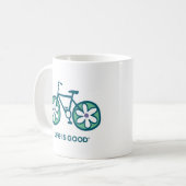 人生は良いマグギフトアイディア幸せな瞬間 コーヒーマグカップ (正面左)