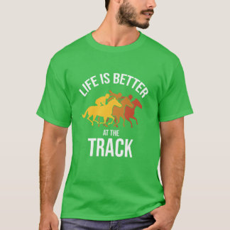 人生は良いラチェラック馬レーシングハビン Tシャツ