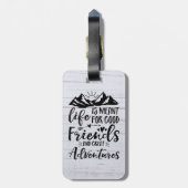 人生は良い友達の冒険のためのもの素晴らしだ ラゲッジタグ (裏面縦)