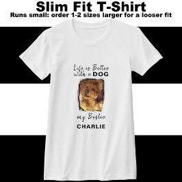 人生は良い犬の写真名ブラック Tシャツ