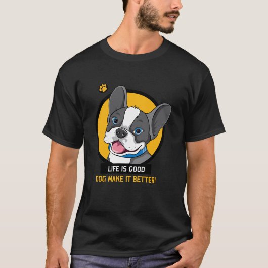 人生は良い結果を生み出す Tシャツ (正面)