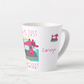 人生は良い縫い物だ!パーソナライズされた. カフェラテマグ (右アングル)