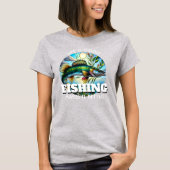 人生は良い魚釣り Tシャツ (正面)