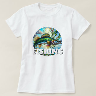 人生は良い魚釣り Tシャツ