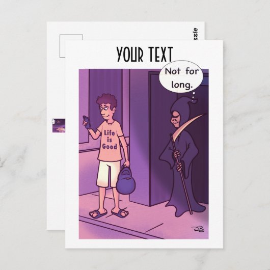 人生は良い ポストカード (正面/裏面)