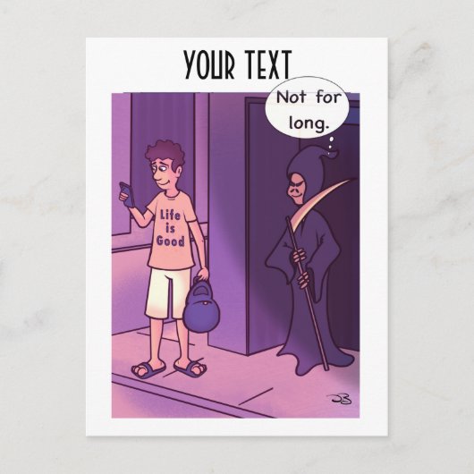 人生は良い ポストカード (正面)