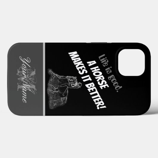 人生は良い。馬の方が好い Case-Mate iPhoneケース (裏面 (横))