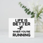 人生は良ランニングい ポストカード (スタンド正面)