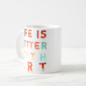 人生は芸術に勝る マグカップ (正面左)