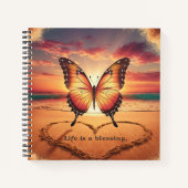 人生は蝶賛美のビーチ ノートブック (正面)
