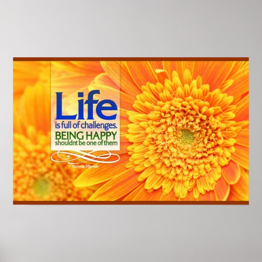 人生は課題のポスターに満ちやる気を起こさせるている ポスター (正面)