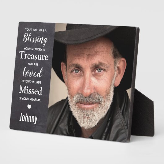 人生は賛美家族の写真記念 フォトプラーク (側面)