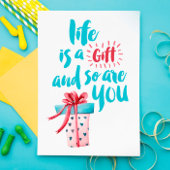 人生は贈り物であり、あなたのはがき ポストカード