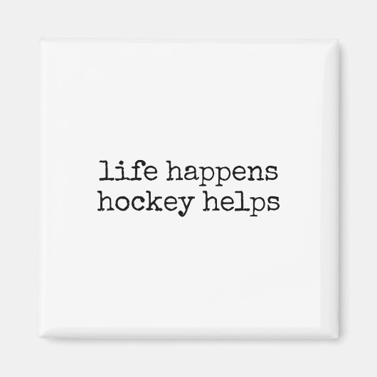人生は起きる ホッケーが助ける _2 マグネット (正面)