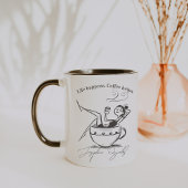 人生は起こるもの。コーヒーが助けてくれる。モノグラム入りマグカップ マグカップ