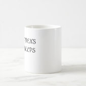 人生は起こるもの、コーヒーは飲むもの 面白いコーヒー好きマグカップ コーヒーマグカップ (中央)