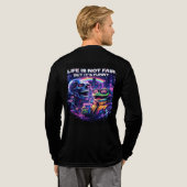 人生は起こる  トライブレンドＴシャツ (背面全体)