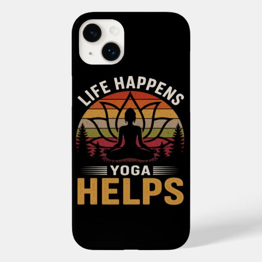 人生は起こる ヨガは助ける Case-Mate iPhoneケース (裏面)