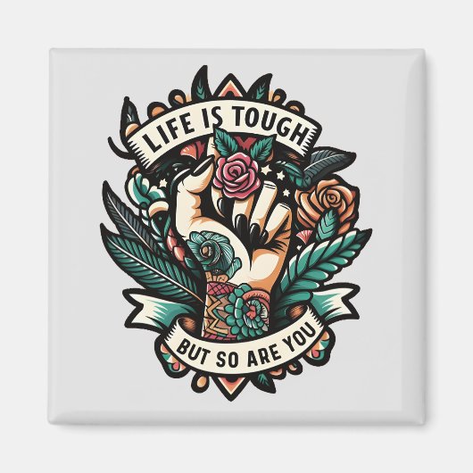 人生は辛いからあなただ マグネット (正面)