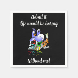 人生は退屈だろう…カクテルおもしろいナプキン スタンダードカクテルナプキン