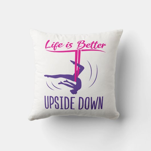 人生は逆さまに空中ヨガより良い クッション (裏面)