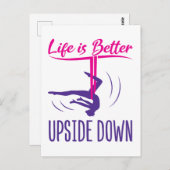 人生は逆さまに空中ヨガより良い ポストカード (正面/裏面)