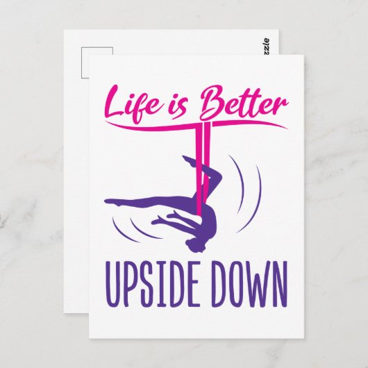 人生は逆さまに空中ヨガより良い ポストカード (正面/裏面)