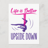 人生は逆さまに空中ヨガより良い ポストカード (正面)