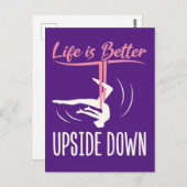 人生は逆さまに航空ヨガの方が良い ポストカード (正面/裏面)