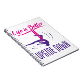 人生は逆さまの航空ヨガの方が良い ノートブック (右側)