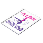 人生は逆さまの航空ヨガの方が良い ノートブック (左側)