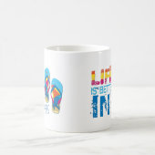 人生は逆転の方が良い コーヒーマグカップ (中央)