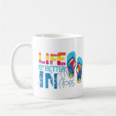 人生は逆転の方が良い コーヒーマグカップ (左)