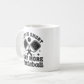 人生は遊短い コーヒーマグカップ (正面左)