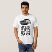 人生は運転するには短すぎる – 多くの色でマンタA Tシャツ (正面フル)