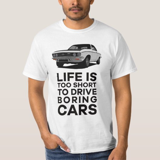 人生は運転するには短すぎる – 多くの色でマンタA Tシャツ (正面)