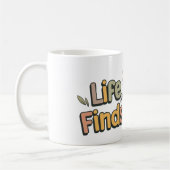 人生は道を見出す コーヒーマグカップ (左)
