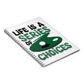 人生は選択のシリーズ,ゴルフ ノートブック (右側)