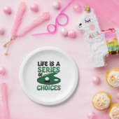 人生は選択のシリーズ，ゴルフ ペーパープレート (パーティー)